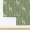 Exotic Wildlife African Safari Wild Animal Africa Safari Green Giraffe Leaves Zoo Animal Wild Custom Removable Wallpaper by Spoonflower Peel & Stick Wallpaper 2FT Wide